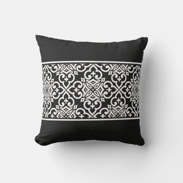Outdoor Accent Pillow-Moroccan Print Cushion (Front)