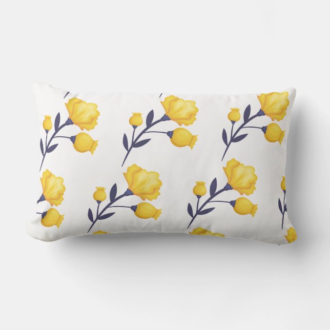 Outdoor Accent Pillow-Tulips Throw Pillow (Front)