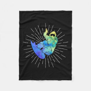 Outdoor Activity Snowboarder Winter Snowboard Prem Fleece Blanket