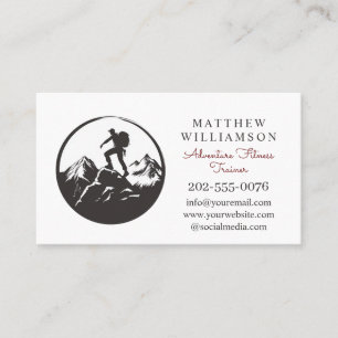 Outdoor Adventure Fitness Trainer Business Card