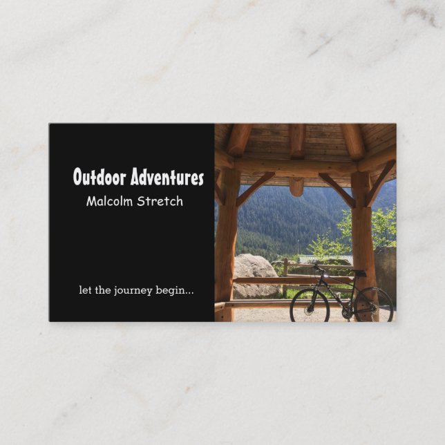 Outdoor Adventure Guide Business Card (Front)