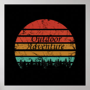 Outdoor adventure hiking lover poster