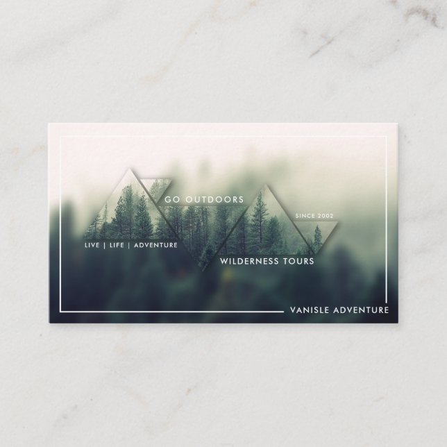 Outdoor Adventure Logo Business Card (Front)