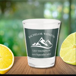 Outdoor Adventure Mountain Bachelor Weekend Shot Glass