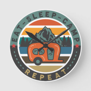 Outdoor Adventure Round Clock