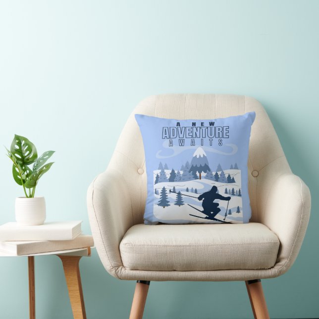  Outdoor Adventure snowboarding Winter  Cushion (Chair)