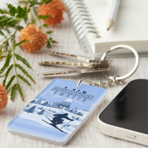 Outdoor Adventure snowboarding Winter Key Ring