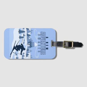 Outdoor Adventure snowboarding Winter Luggage Tag