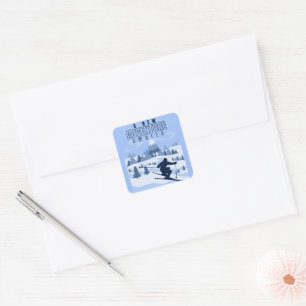 Outdoor Adventure snowboarding Winter Square Sticker
