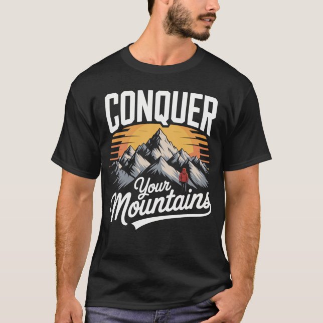 Outdoor Adventure T-shirt - Motivation & Mountains (Front)