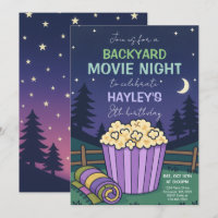 Outdoor Backyard Movie Night Birthday