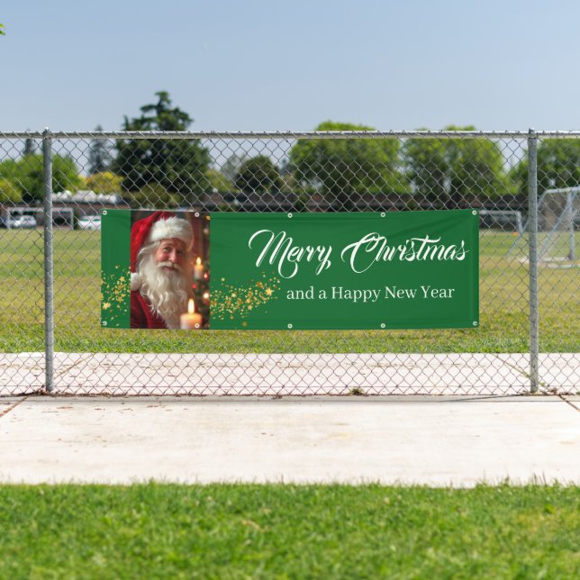 Outdoor Banner Santa Merry Christmas (Insitu)
