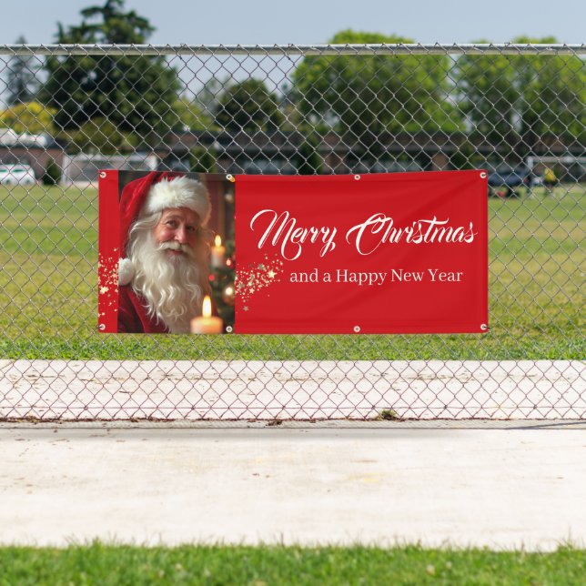 Outdoor Banner Santa Merry Christmas (Insitu)