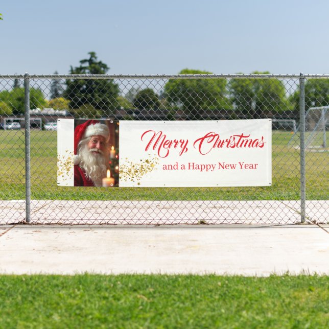 Outdoor Banner Santa Merry Christmas (Insitu)