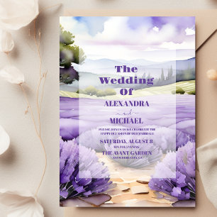 Outdoor Botanical  Lavender Wedding Invitation