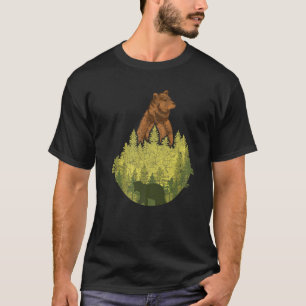 Outdoor Brown Bear Forest Animal Lover Nature Bear T-Shirt
