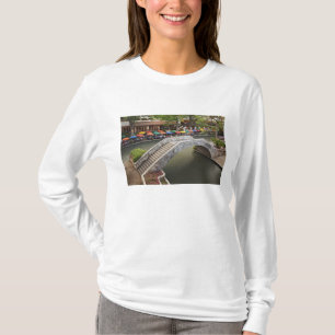 Outdoor cafe along River Walk and bridge over 2 T-Shirt