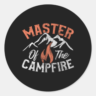 Outdoor Camg Master Of Campfire Classic Round Sticker