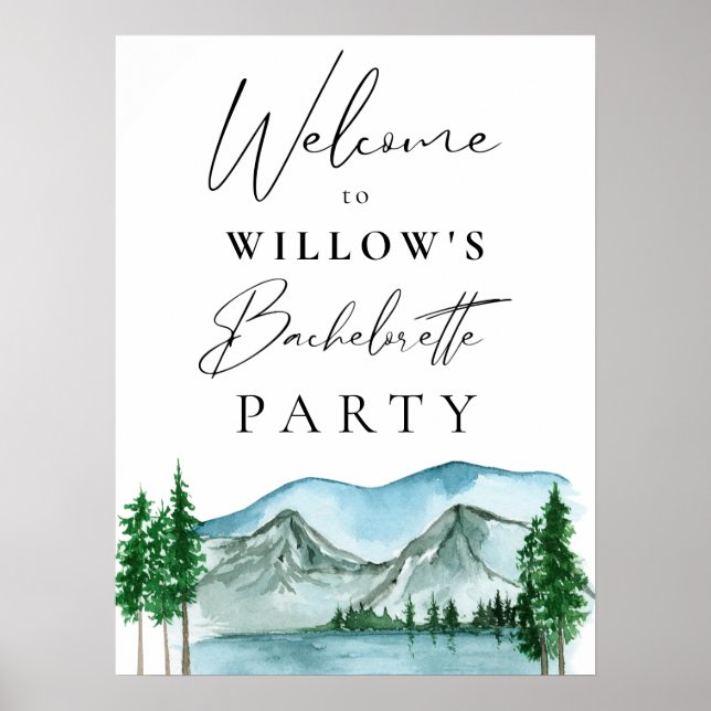 Outdoor Camping Bachelorette Welcome Sign (Front)
