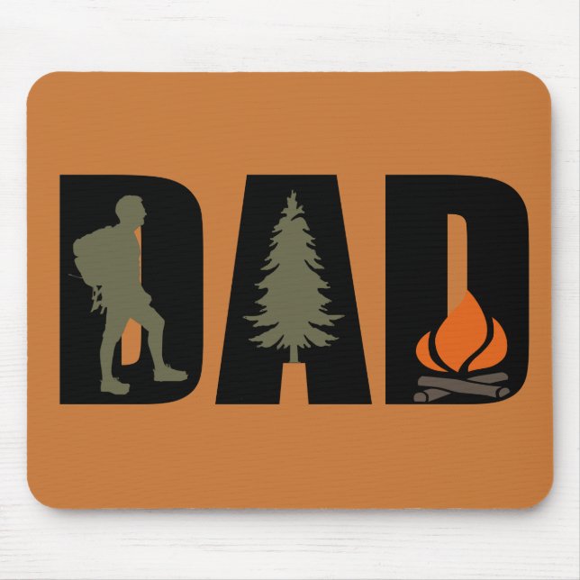 Outdoor camping dad happy camper mouse pad (Front)