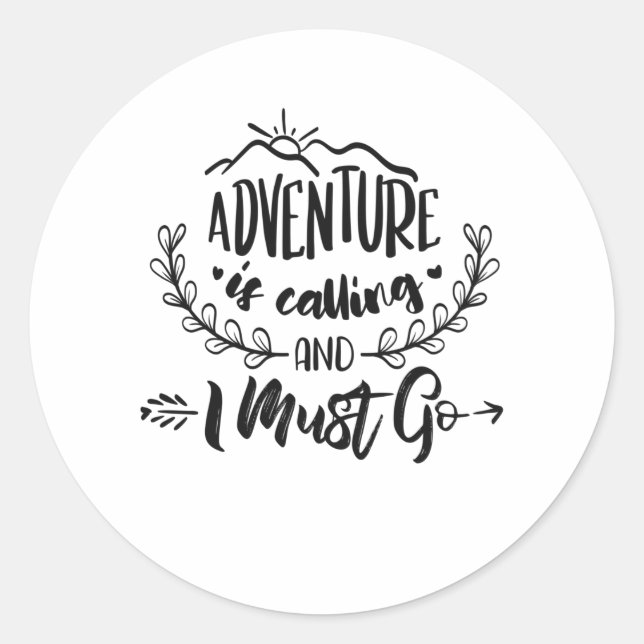 Outdoor Camping Hiking Camper Gifts Classic Round Sticker (Front)
