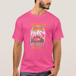 Outdoor Camping Mountain Bison Grand Teton Nationa T-Shirt