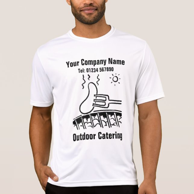 Outdoor Catering BBQ or Barbecue T-Shirt (Front)