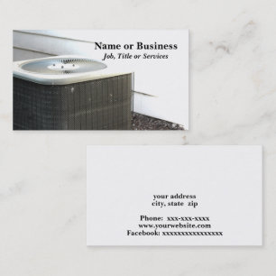outdoor central air conditioner unit business card