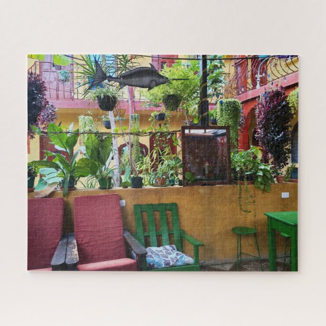 Outdoor Courtyard Café Jigsaw Puzzle (Horizontal)