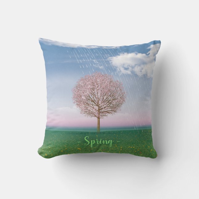 Outdoor cushion 41cm 4 seasons SPRING. (Front)