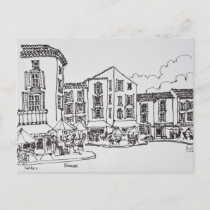 Outdoor Dining Gordes, South of France Postcard