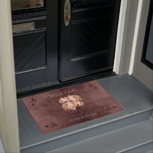 Outdoor Door Mat Autumn Flowers