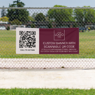 Outdoor Event Signage With QR Code Advertising Banner