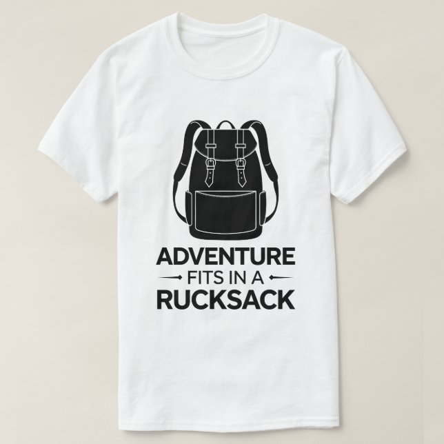 Outdoor Explorer Backpack Adventure Graphic T-Shirt (Design Front)