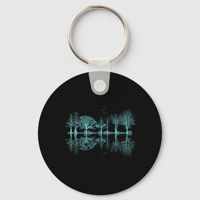 Outdoor Forest Trees Reflection Wildlife Nature Key Ring (Front)