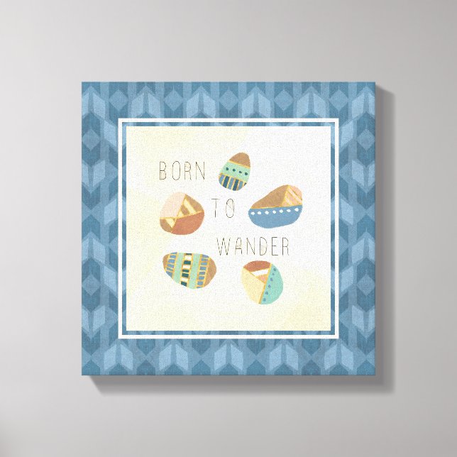 Outdoor Geo IX | Born to Wander Canvas Print (Front)