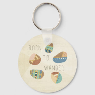 Outdoor Geo IX Born to Wander Key Ring