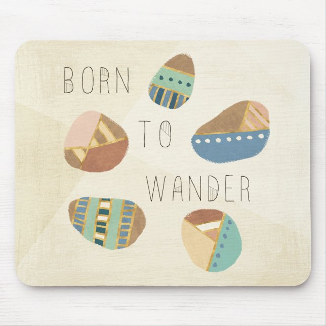 Outdoor Geo IX | Born to Wander Mouse Pad (Front)