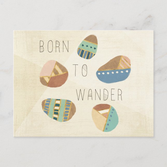 Outdoor Geo IX | Born to Wander Postcard (Front)