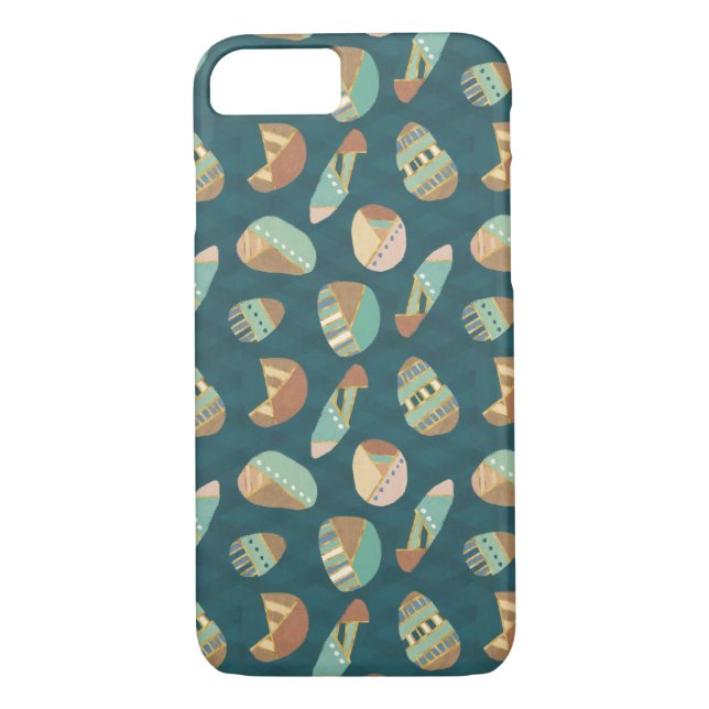 Outdoor Geo Step | Blue Pattern Case-Mate iPhone Case (Back)
