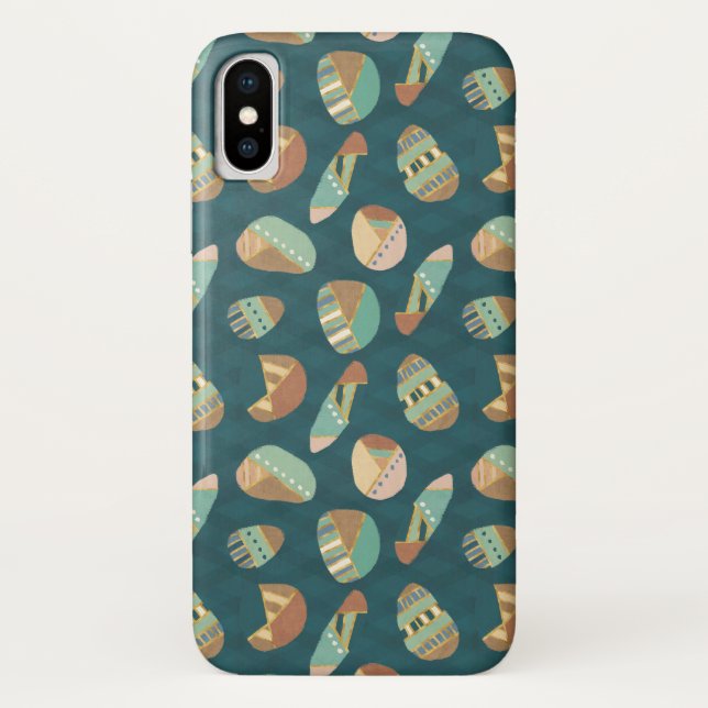 Outdoor Geo Step | Blue Pattern Case-Mate iPhone Case (Back)
