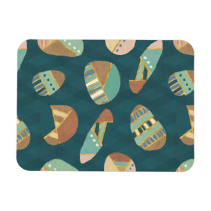 Outdoor Geo Step Blue Pattern Magnet