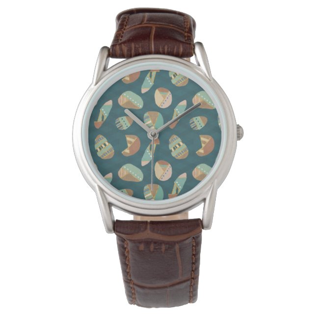 Outdoor Geo Step | Blue Pattern Watch (Front)