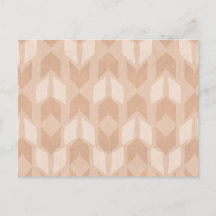 Outdoor Geo Step   Coral Arrow Pattern Postcard