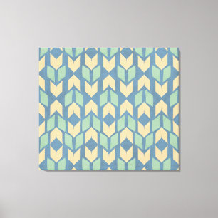 Outdoor Geo Step Geometric Arrow Pattern Canvas Print