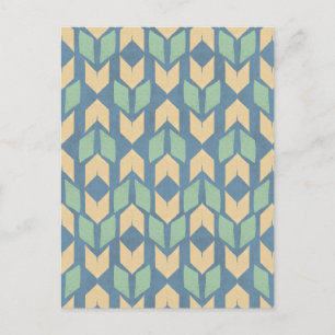 Outdoor Geo Step   Geometric Arrow Pattern Postcard