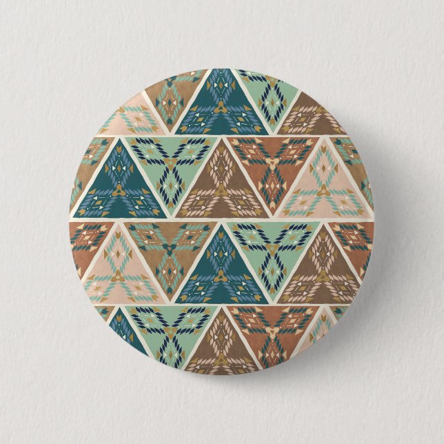 Outdoor Geo Step | Geometric Pattern 6 Cm Round Badge (Front)
