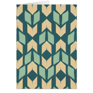 Outdoor Geo Step Geometric Teal Arrow Pattern