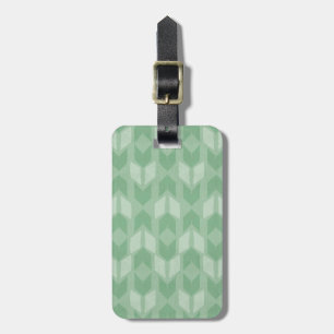 Outdoor Geo Step Green Arrow Pattern Luggage Tag