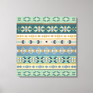 Outdoor Geo Step   Indian Pattern Canvas Print